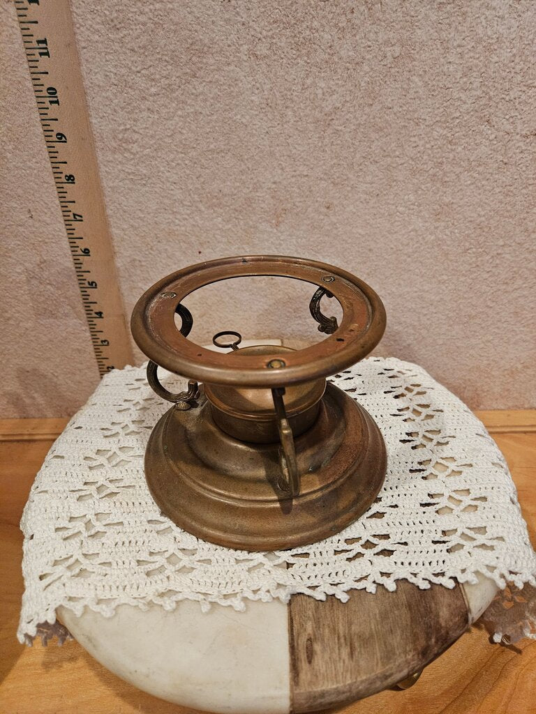 Antique/Vintage Ornate Copper w black handle Teapot w Display Stand / warming riser Chaffing Dish