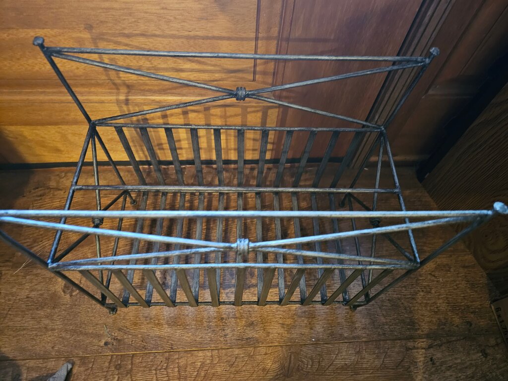 Pier 1 Imports Medici Metal Industrial Magazine Rack Holder Industrial