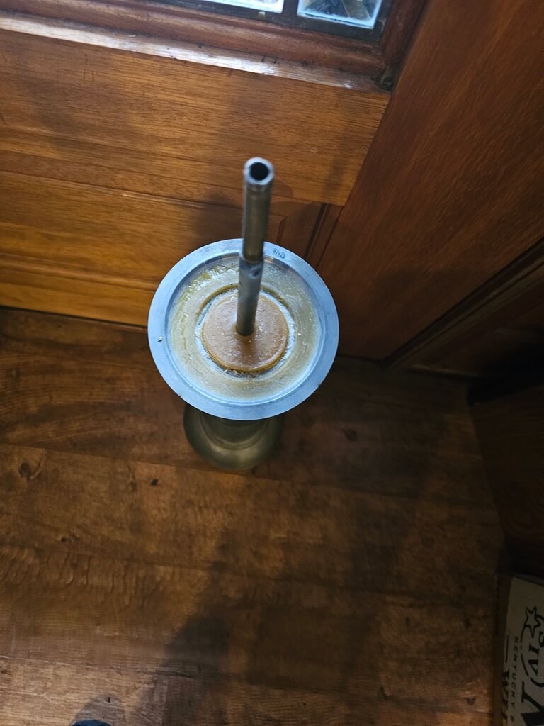 Vintage Brass Candlestick Holder Alter style with drip plate
