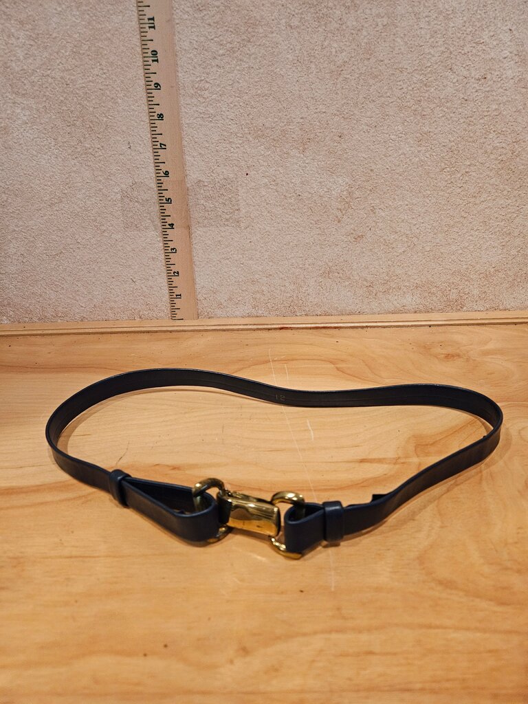 Navy Blue Women's Belt with Gold Buckle