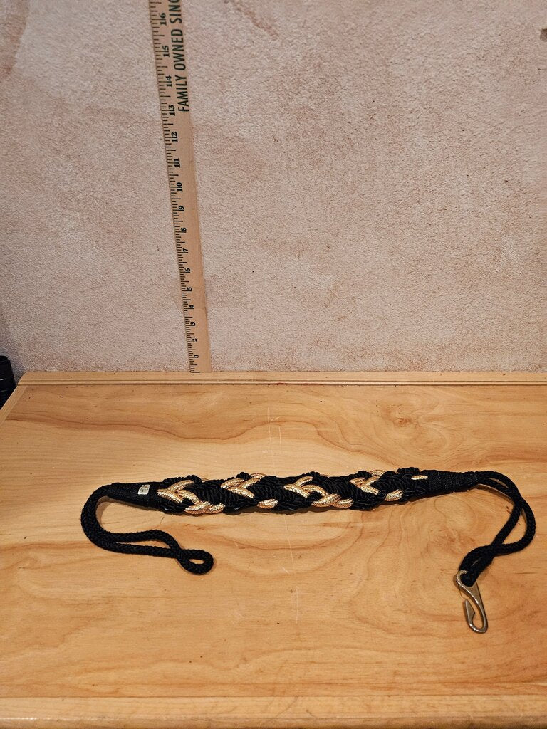 Black and Gold Braided Strap