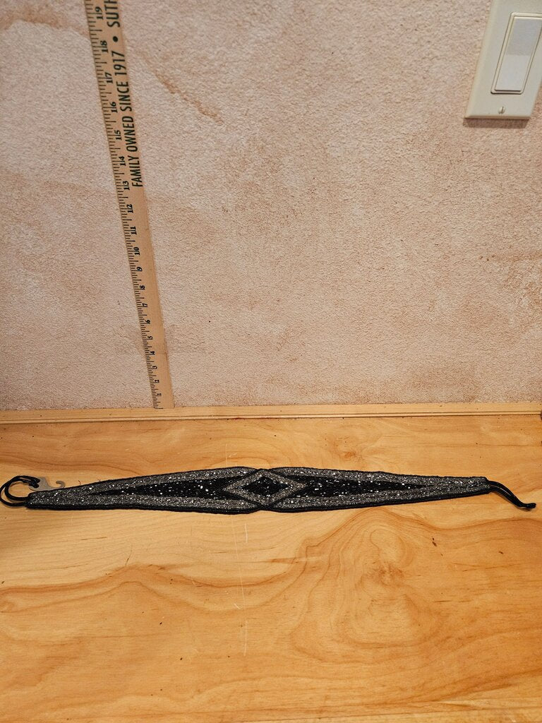 Black Beaded Headband