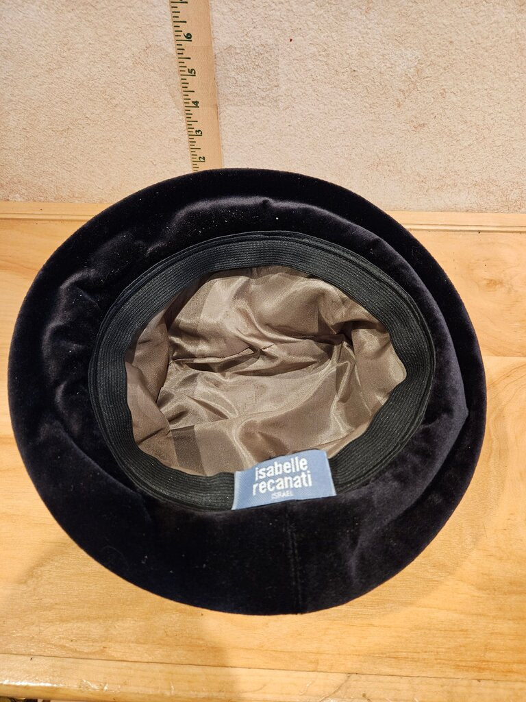 Isabelle Recanati Black Velvet Hat