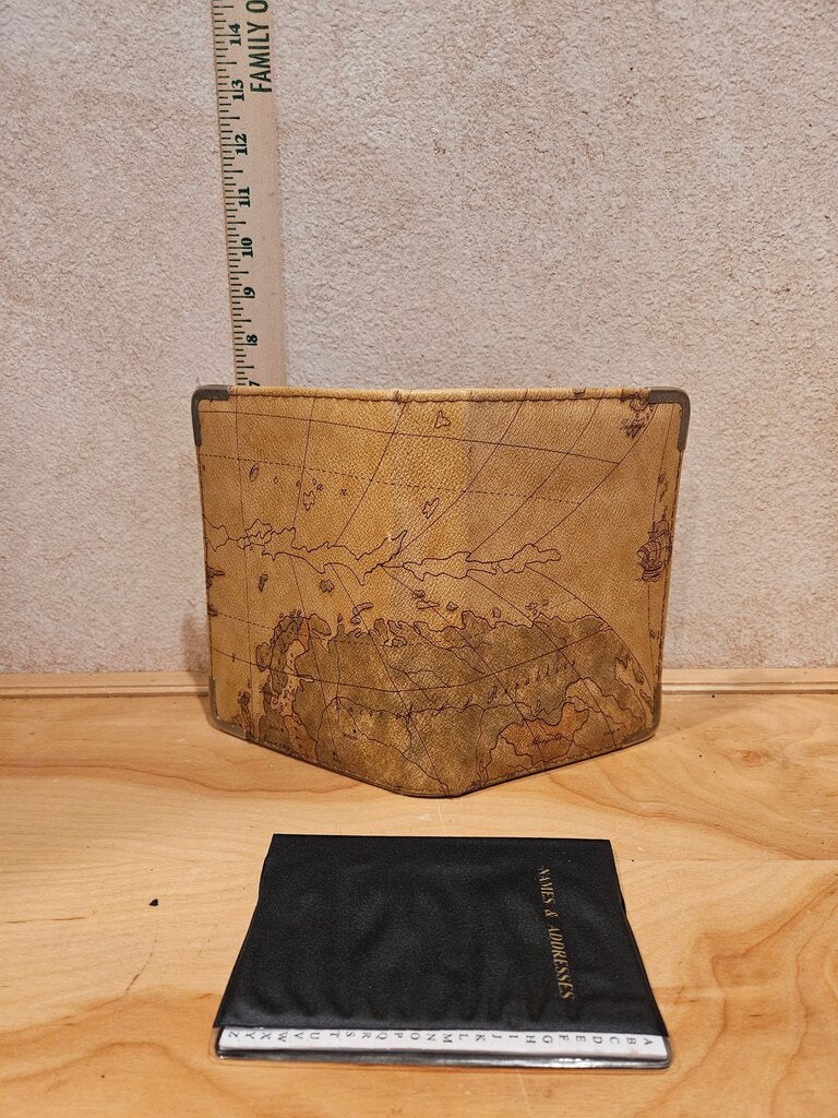 Vintage World Map Address Organizer
