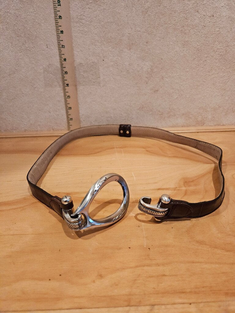 Vintage Leather and Metal Belt