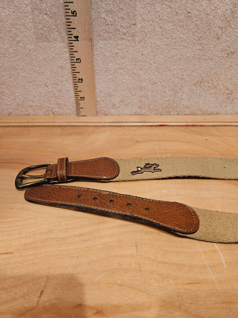 Brown and Tan Canvas Belt