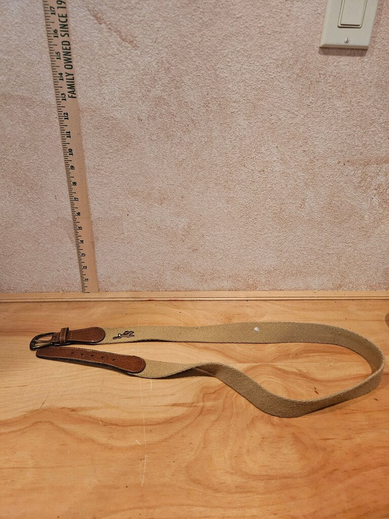 Brown and Tan Canvas Belt