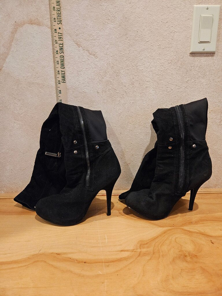 Stylish Black High Heel Booties