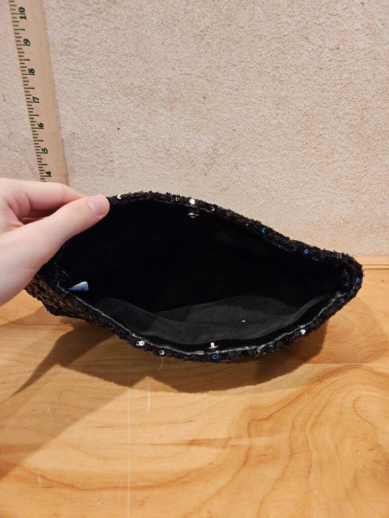 Victoria's Secret Black Sequin Clutch