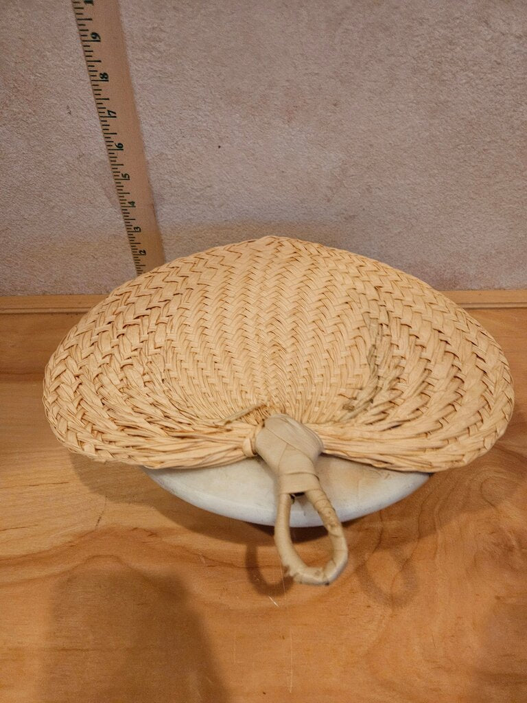 Handwoven Straw Fan