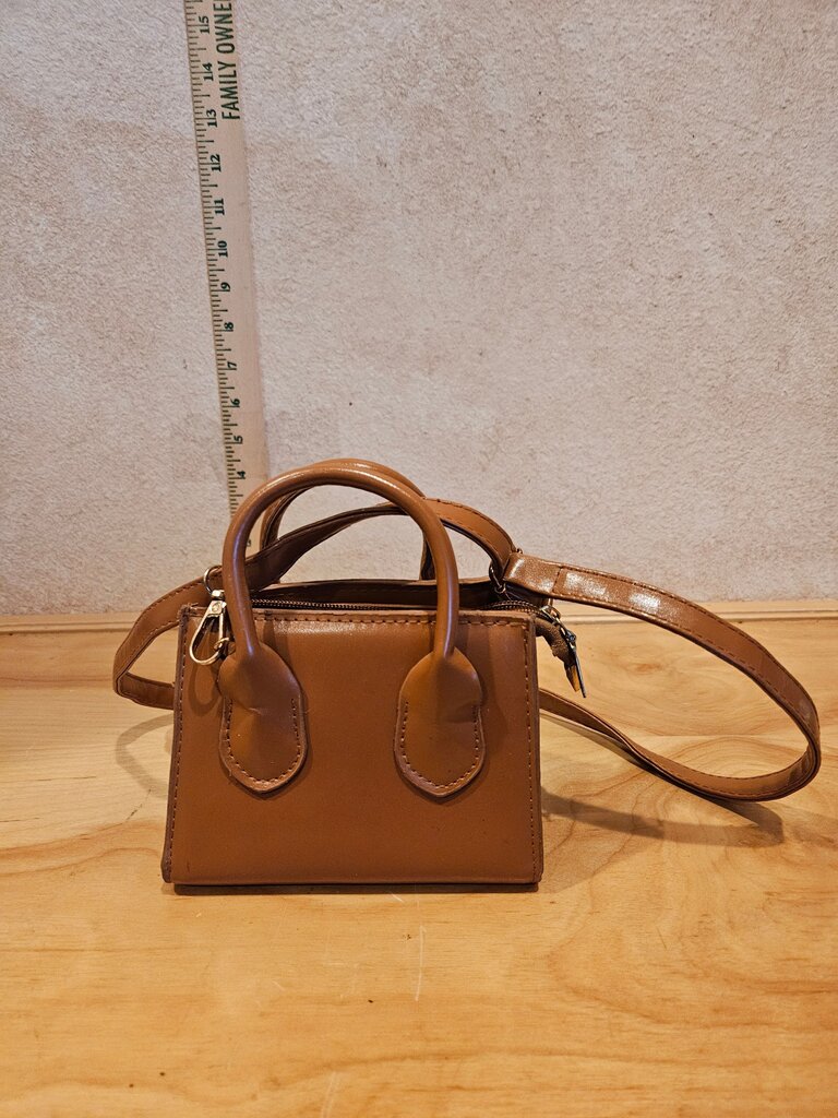 Small Brown Handbag with Shoulder Strap