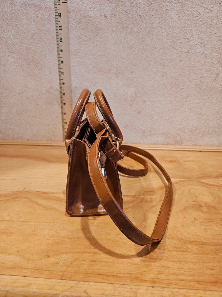 Small Brown Handbag with Shoulder Strap