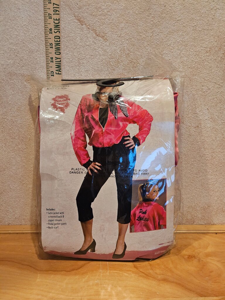 Pink Ladies Costume with Satin Jacket and Pedal Pusher Pants
