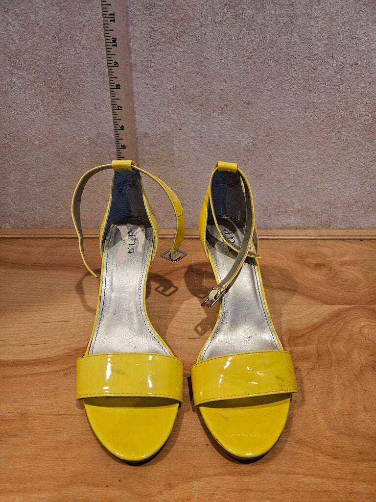 Yellow Patent Leather Heels