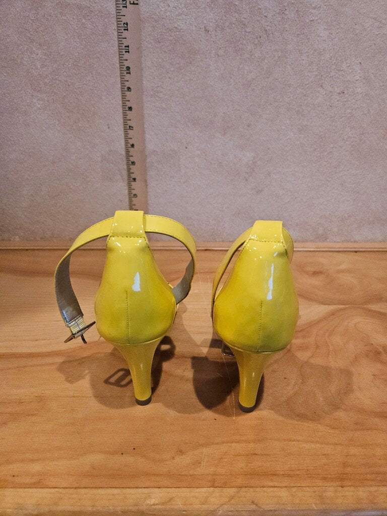 Yellow Patent Leather Heels