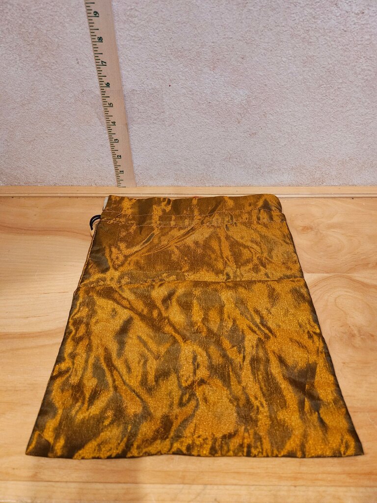 Elegant Gold Shoe Bag with Embroidery