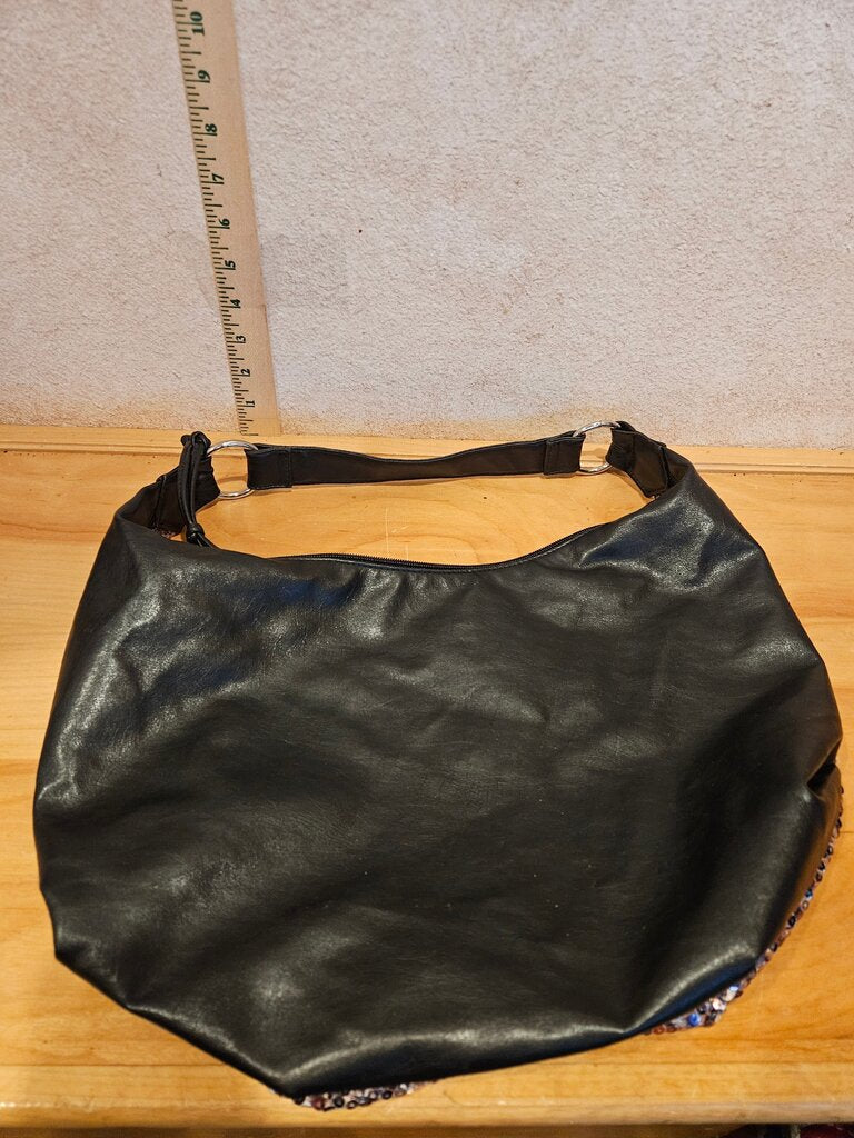 Sparkly Sequin and Leather Handbag