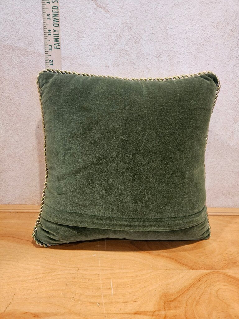 Floral Embroidered Decorative Pillow