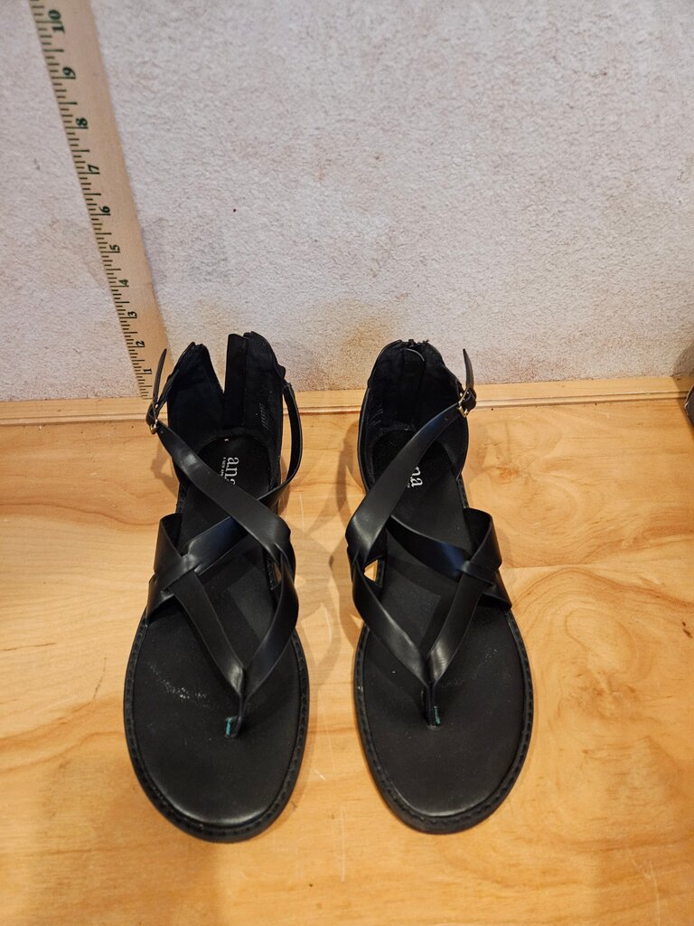 Women's Black Strappy Sandals