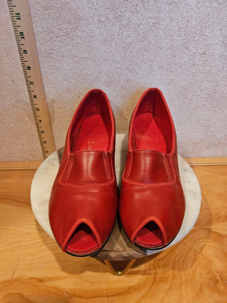 Daniel Green Red Peep-Toe Shoes