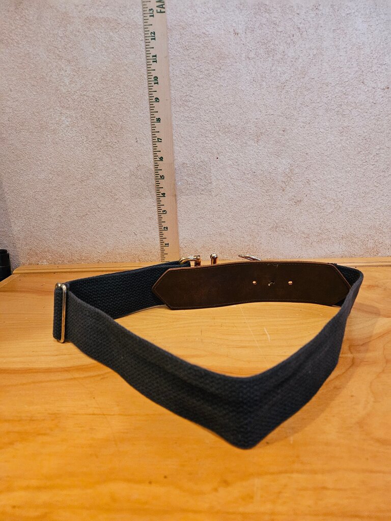 Vintage Black and Red Adjustable Belt