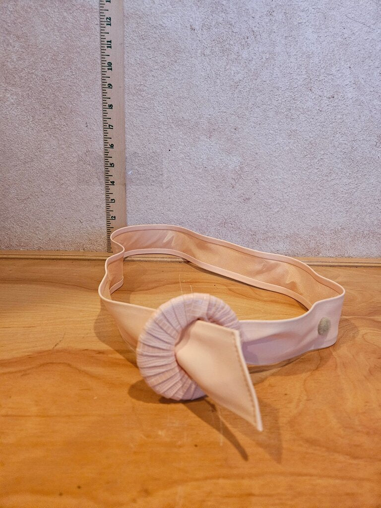 Pink Elasticated Hair Band with Bow