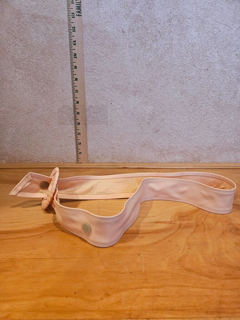 Pink Elasticated Hair Band with Bow