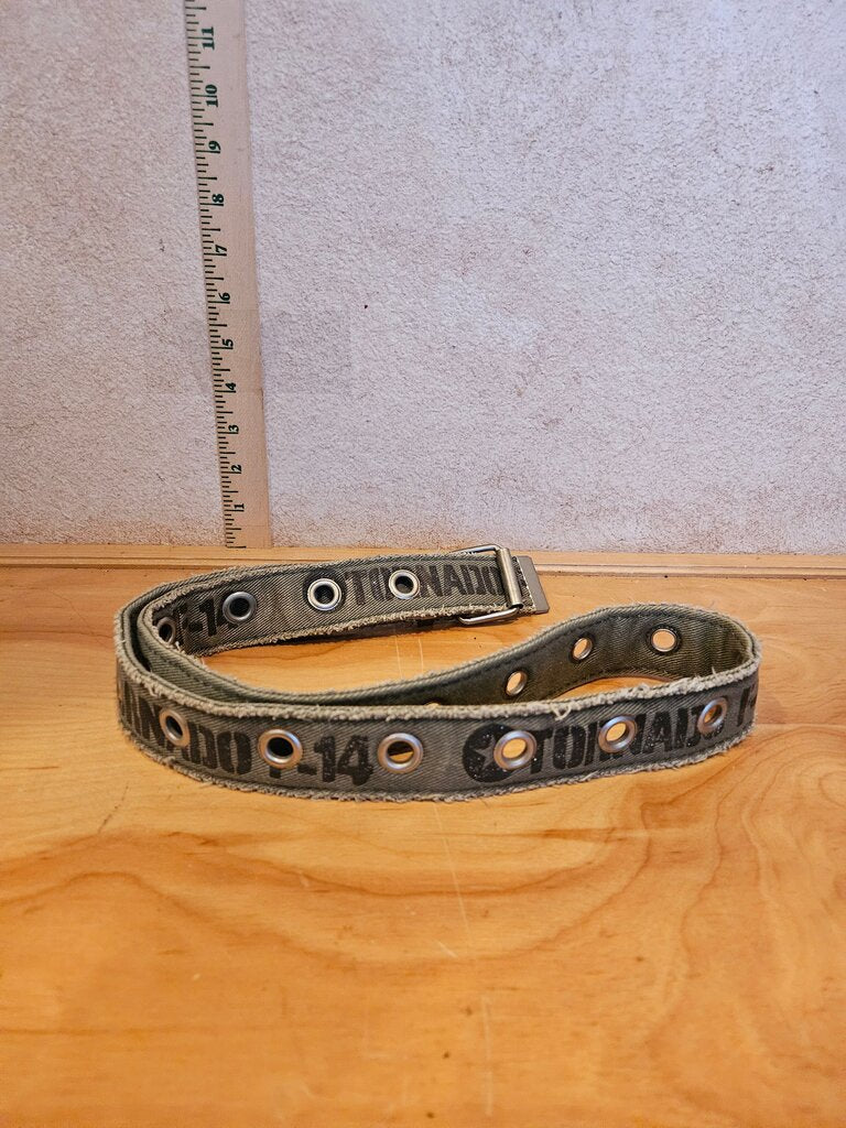Vintage Canvas Belt with Grommets