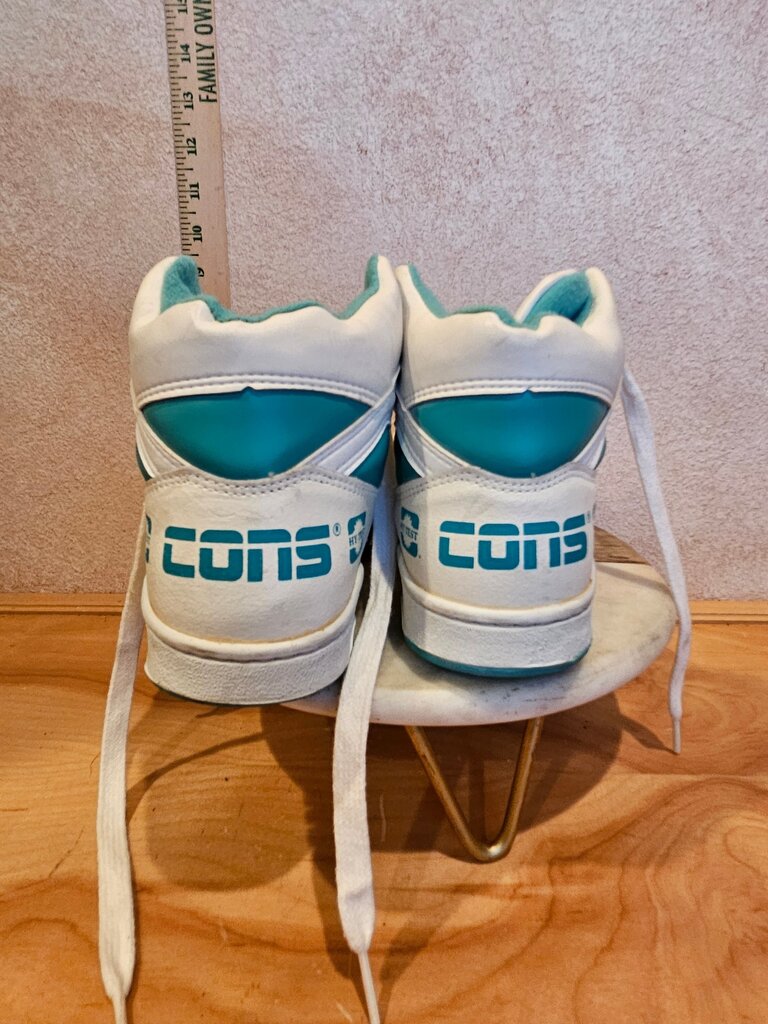 Converse High Top Sneakers with Blue Accents