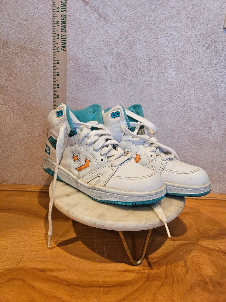Converse High Top Sneakers with Blue Accents