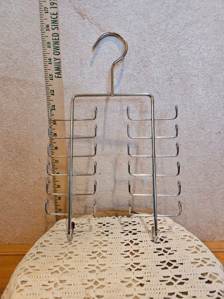 Double Sides Scarf Tie belt Hanger Closet Organizer Durable Metal Hook Home Horizontal Hooks closet organizing