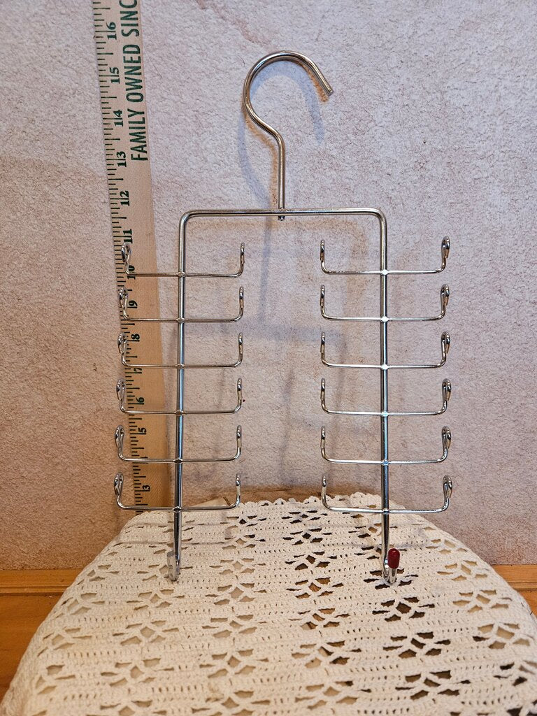Double Sides Scarf Tie belt Hanger Closet Organizer Durable Metal Hook Home Horizontal Hooks closet organizing