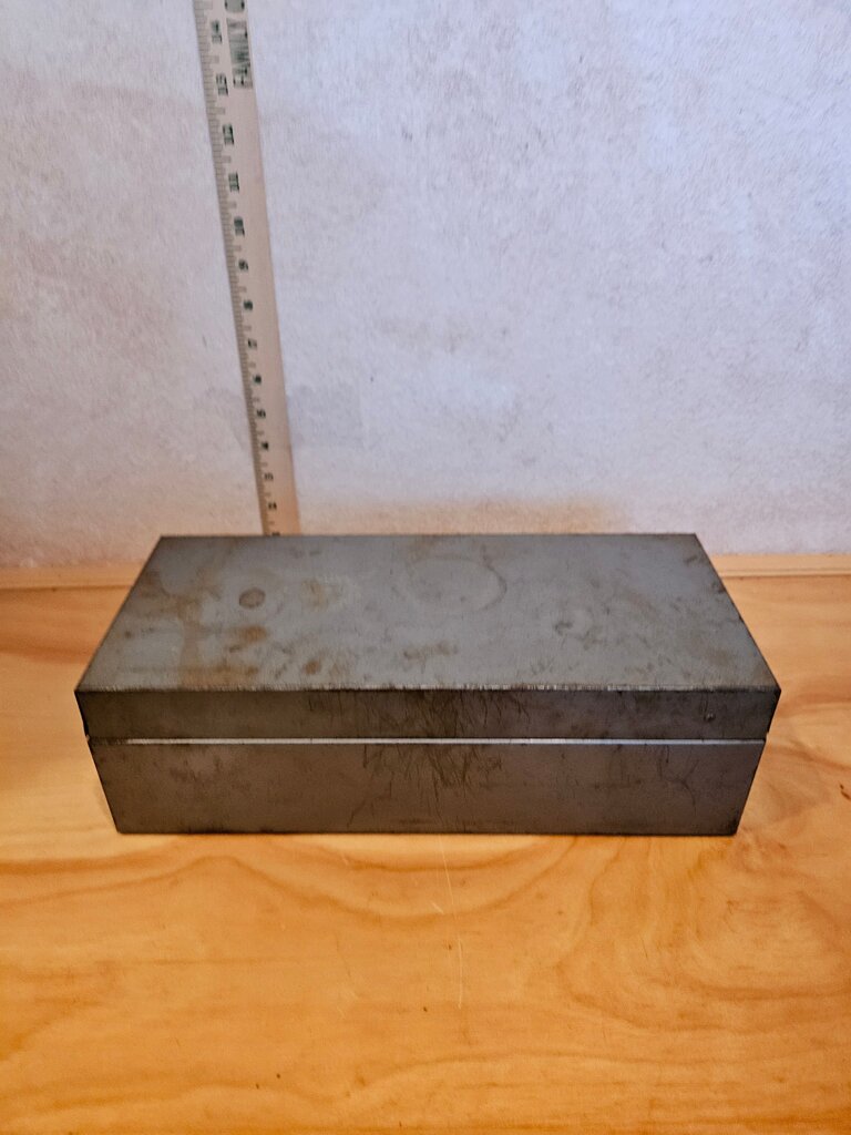 Rustic Silver Metal Box with Lid for 3x5 Cards Small File Organizer for 3 x 5 Cards Deep Metal Box Industrial Kitchen Recipe Box
