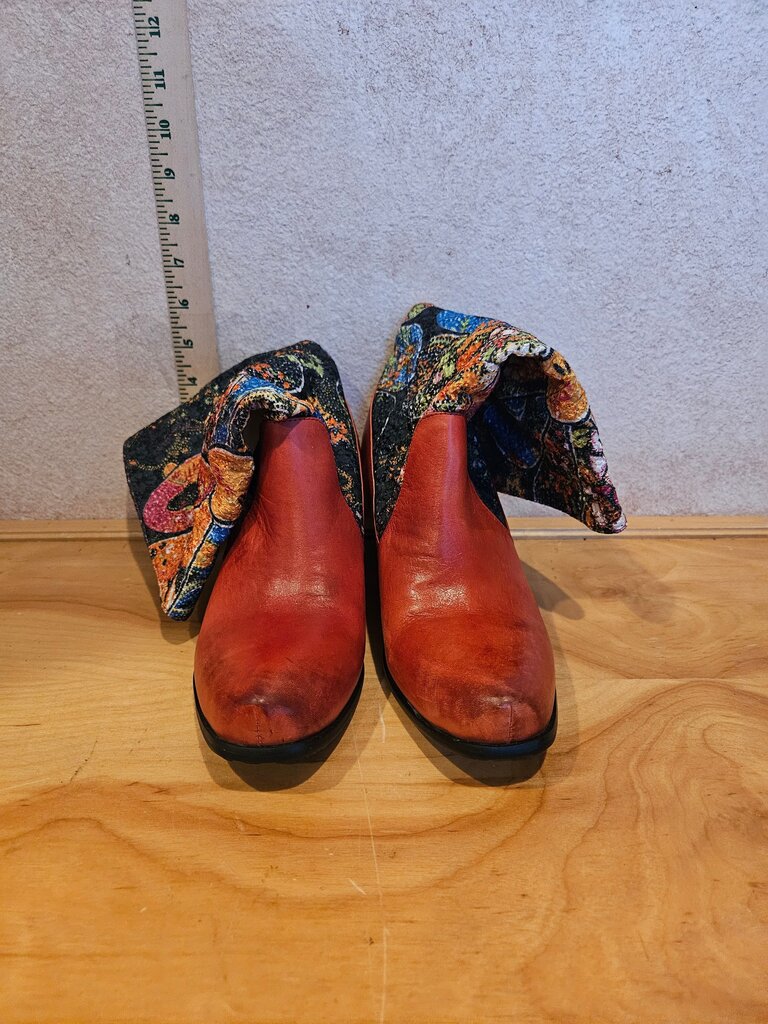 Colorful Western Style Ankle Boots