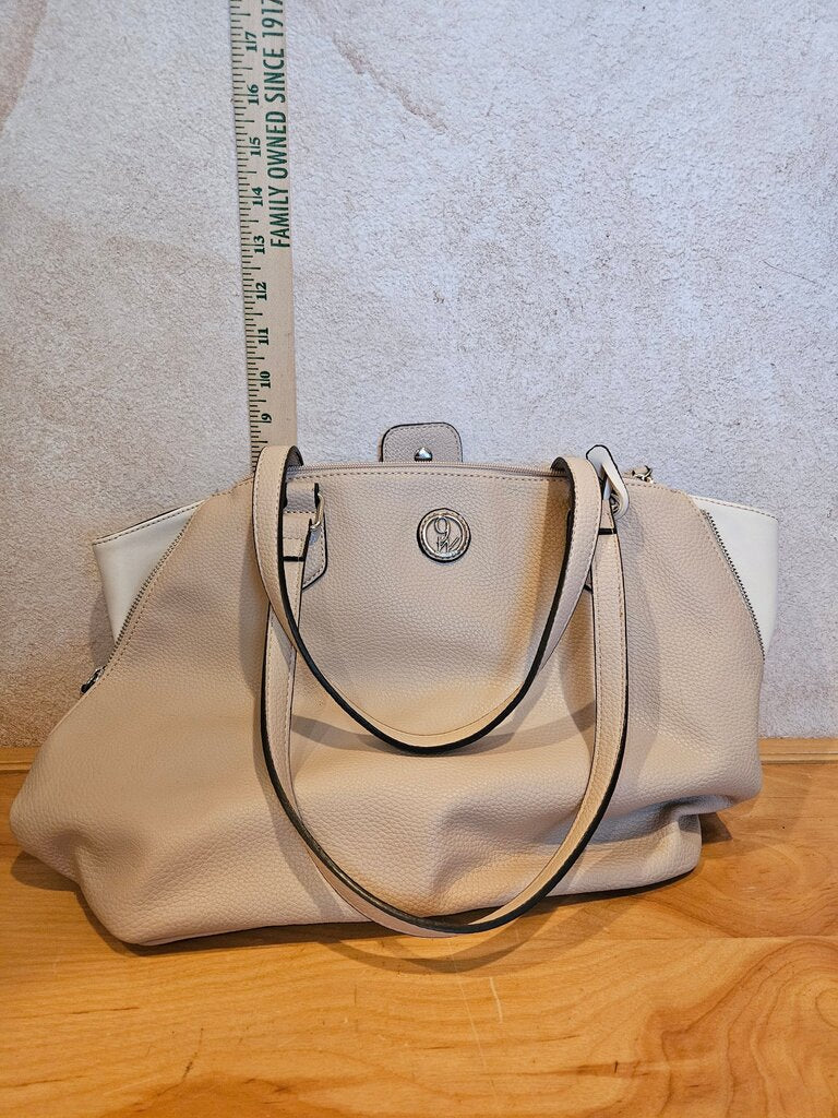 Beige Handbag with Logo