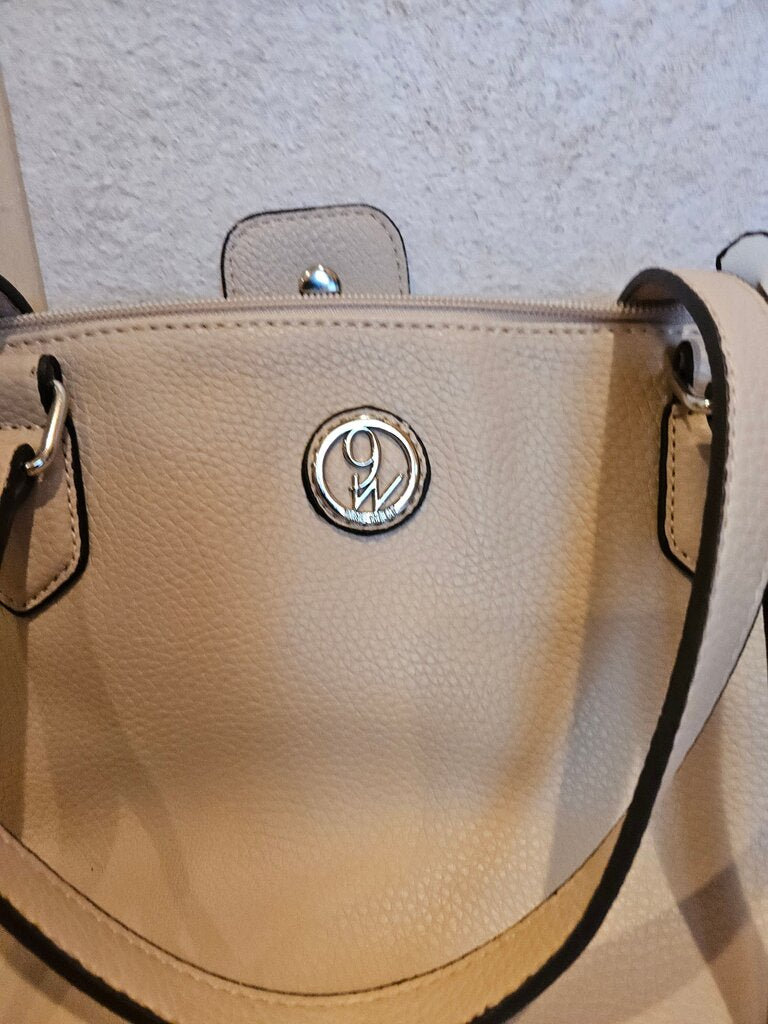 Beige Handbag with Logo