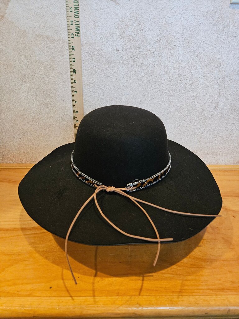 Stylish Black Wide Brim Hat