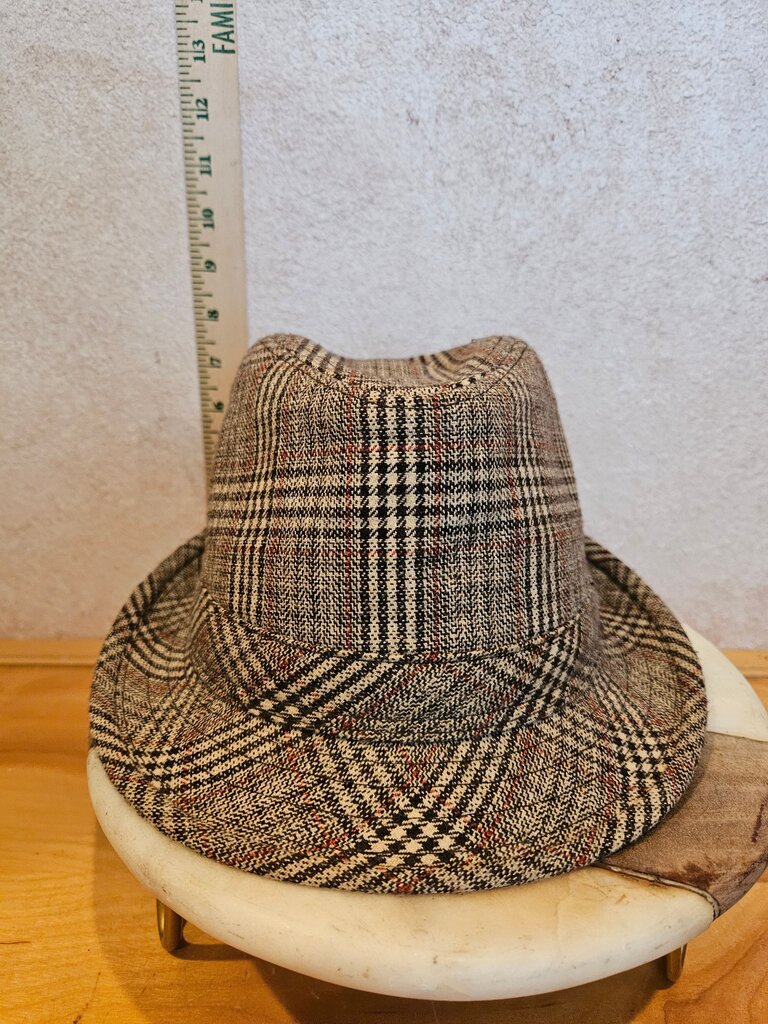 Plaid Wool Fedora Hat