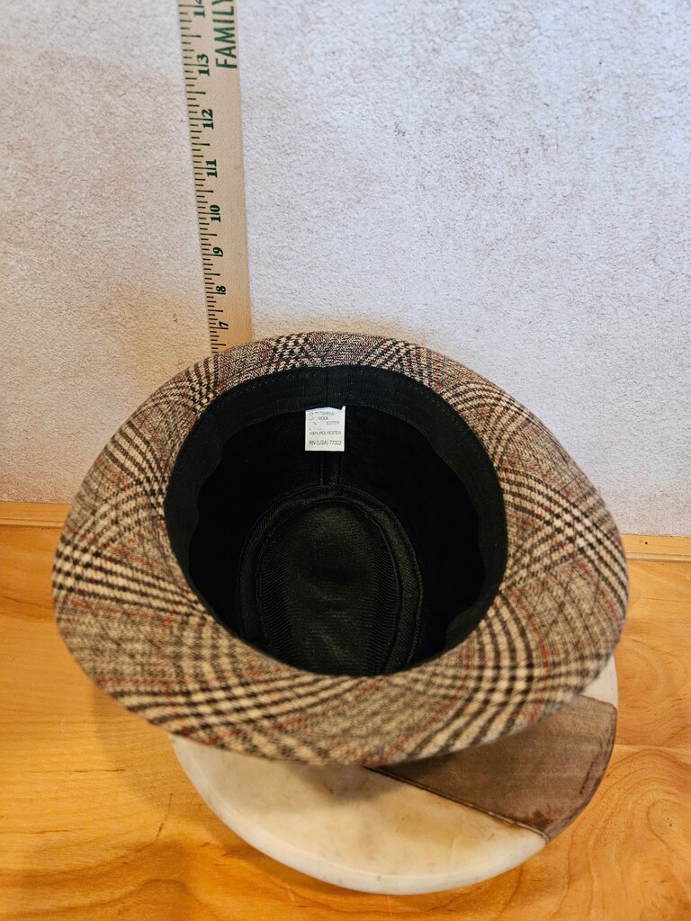 Plaid Wool Fedora Hat