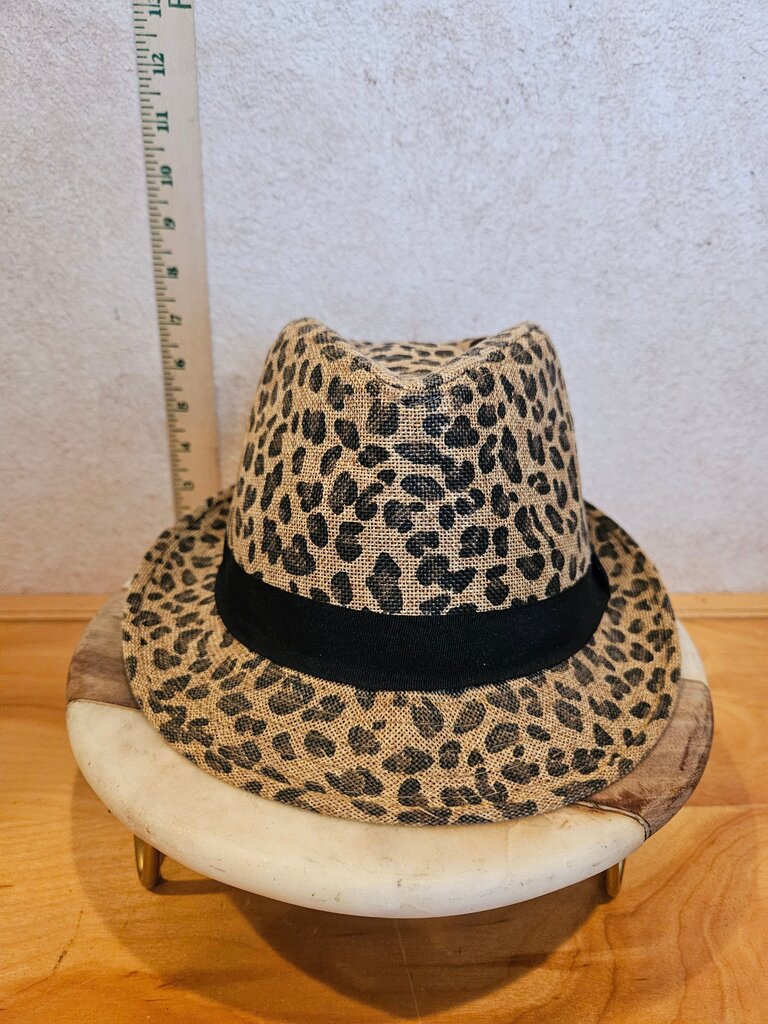 Leopard Print Fedora Hat