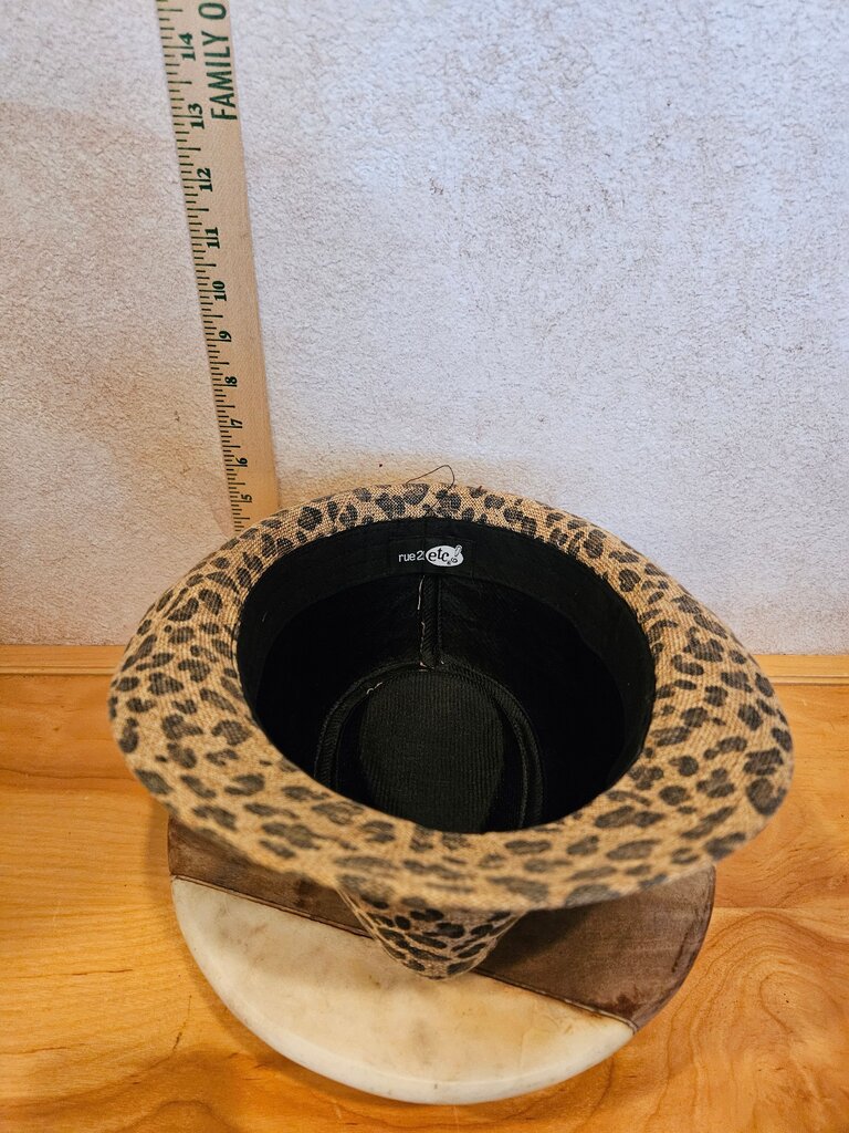 Leopard Print Fedora Hat
