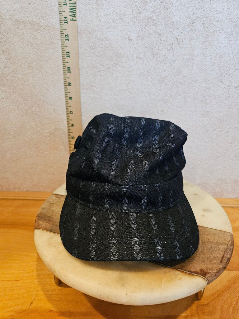 Black Patterned Bucket Hat