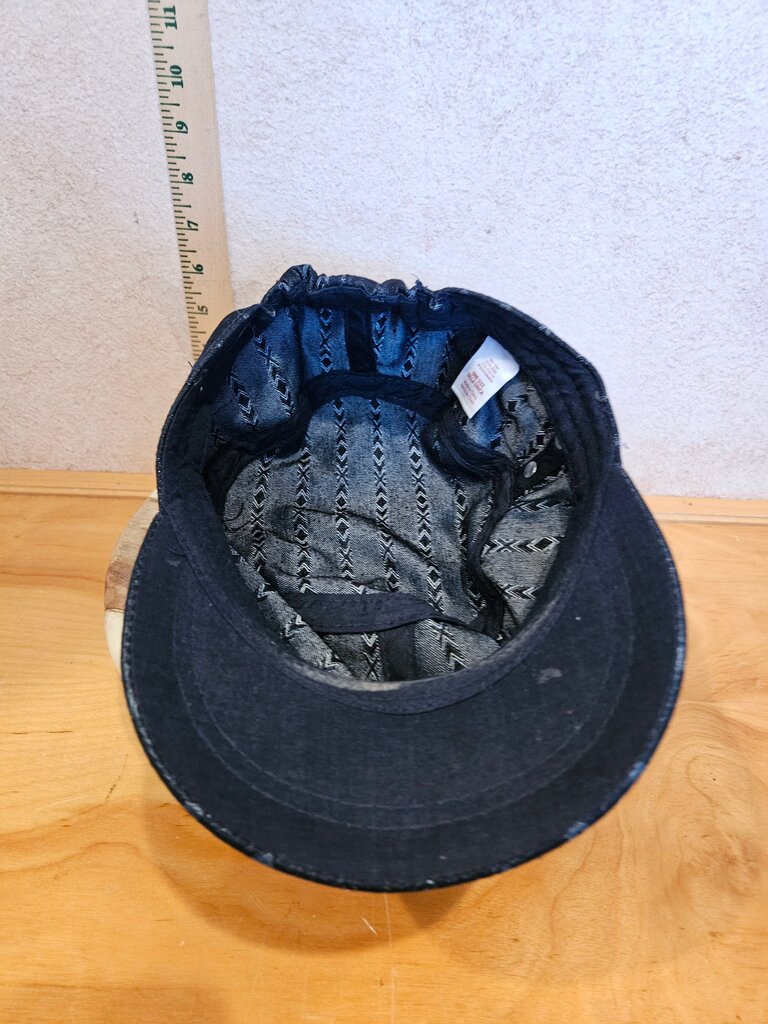Black Patterned Bucket Hat