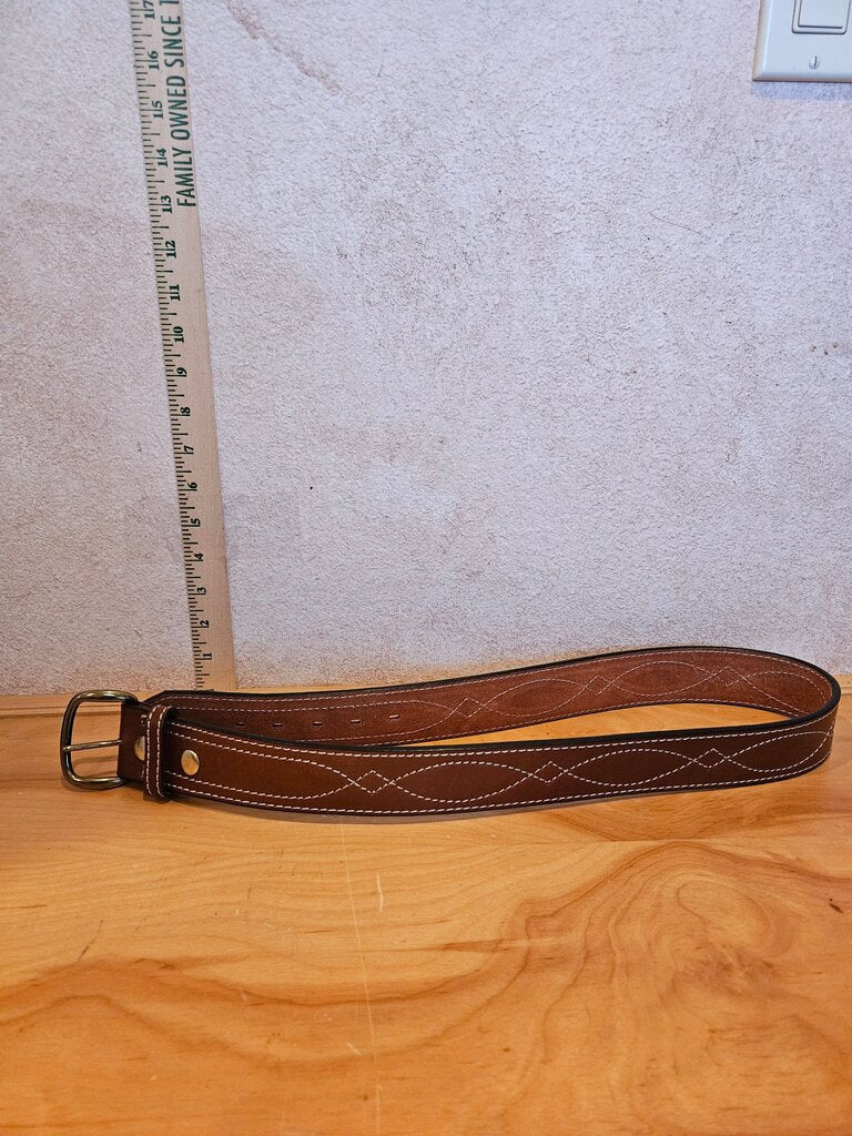 Stylish Brown Leather Belt
