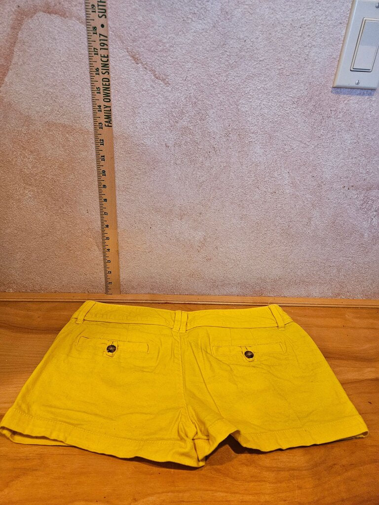 Red Camel Yellow Shorts Womens Daisy Dukes Pockets Flat Front Chino