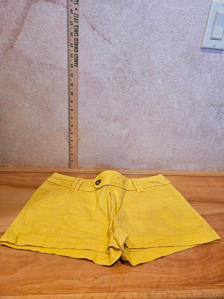 Red Camel Yellow Shorts Womens Daisy Dukes Pockets Flat Front Chino