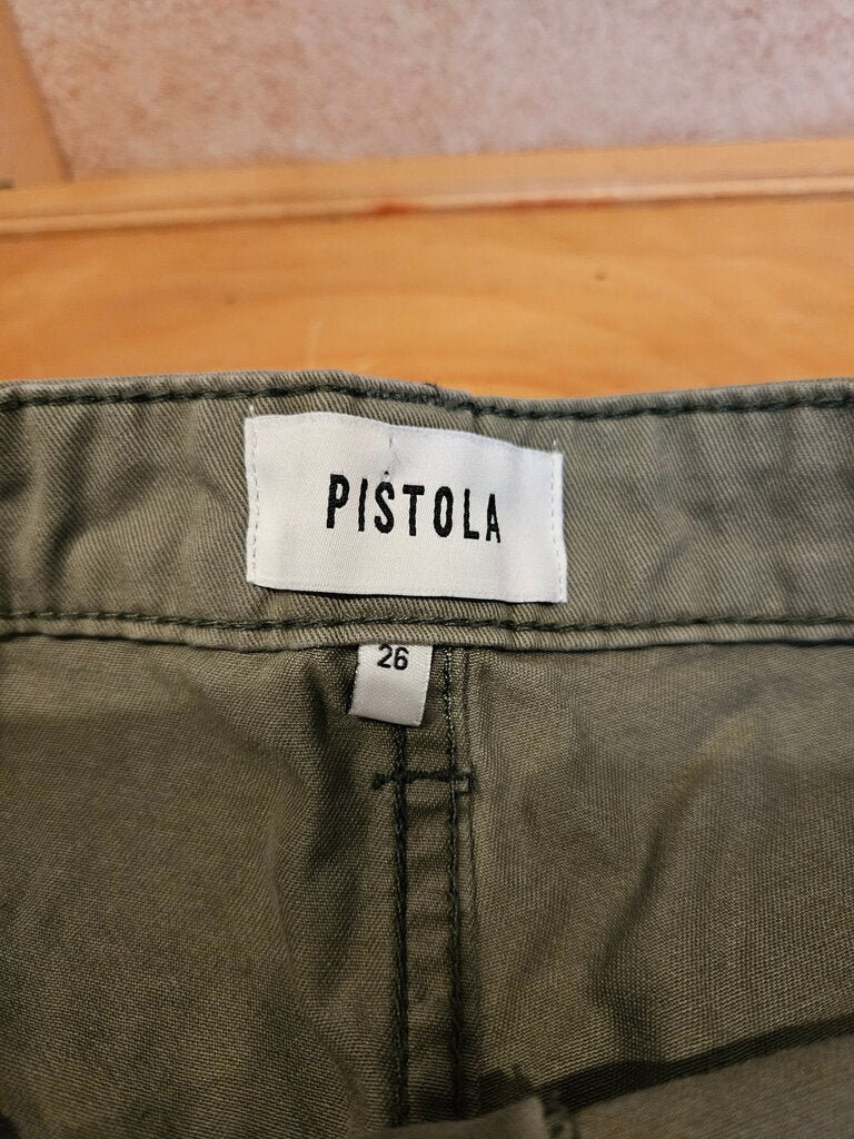 Pistola Women's Olive Green Star Print Shorts