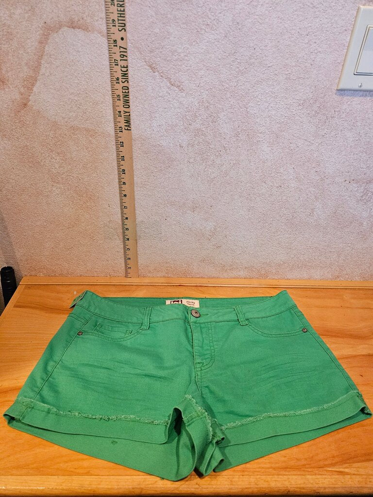 LEI Ashley Lowrise Green Shorts
