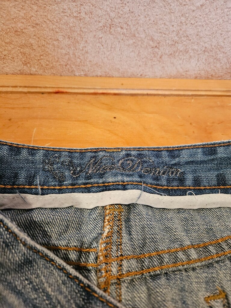 Girls Denim Jean Skirt with Beaded Detail