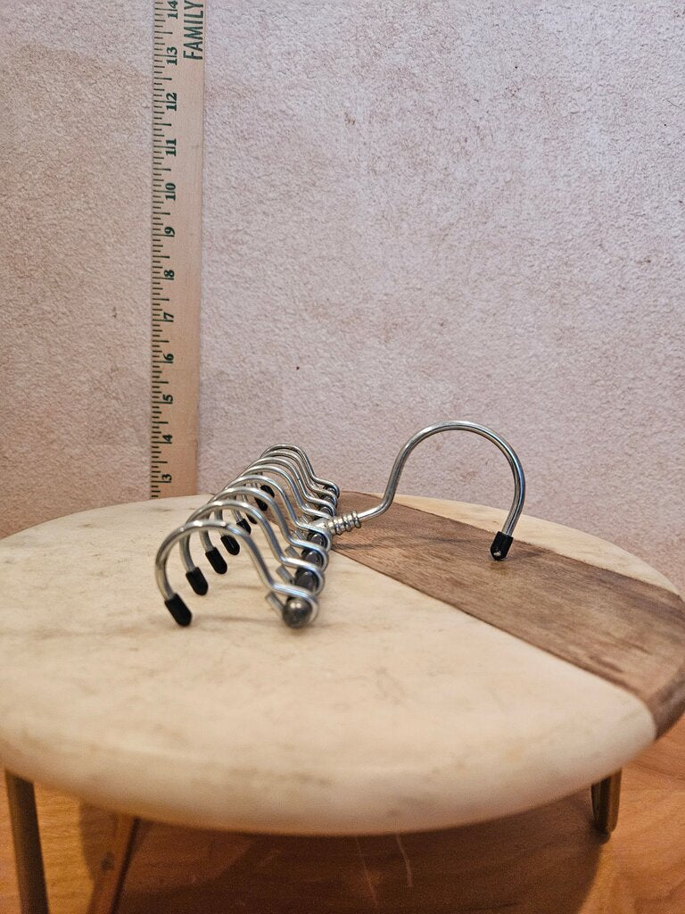 Vintage Neck Tie belt scarf Rack Hanger 8 hook organizer Holder Metal Metal Hanging Rack with Hooks